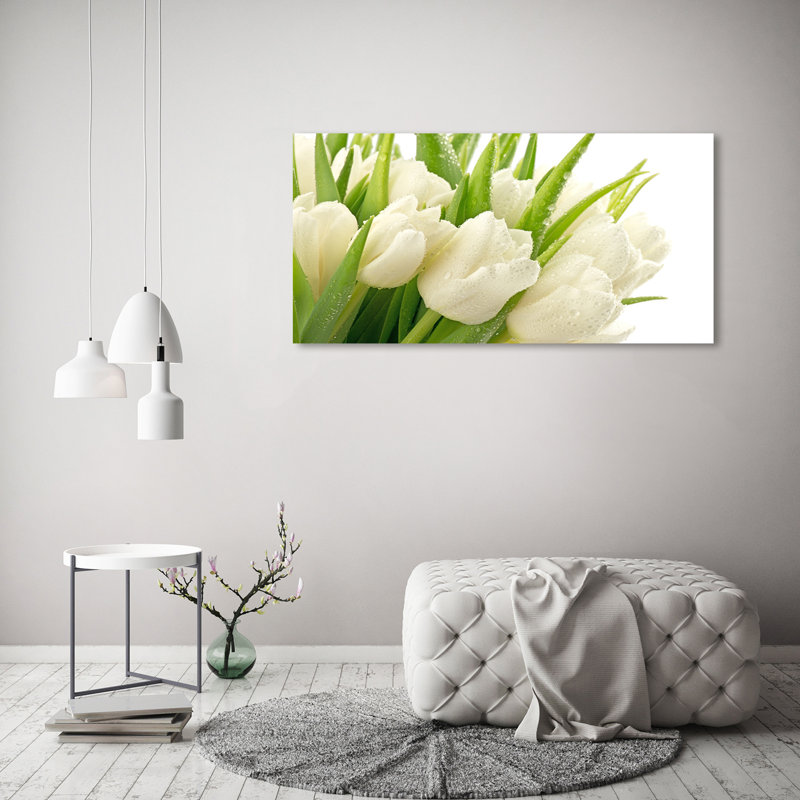 White Tulips - Wrapped Canvas Print