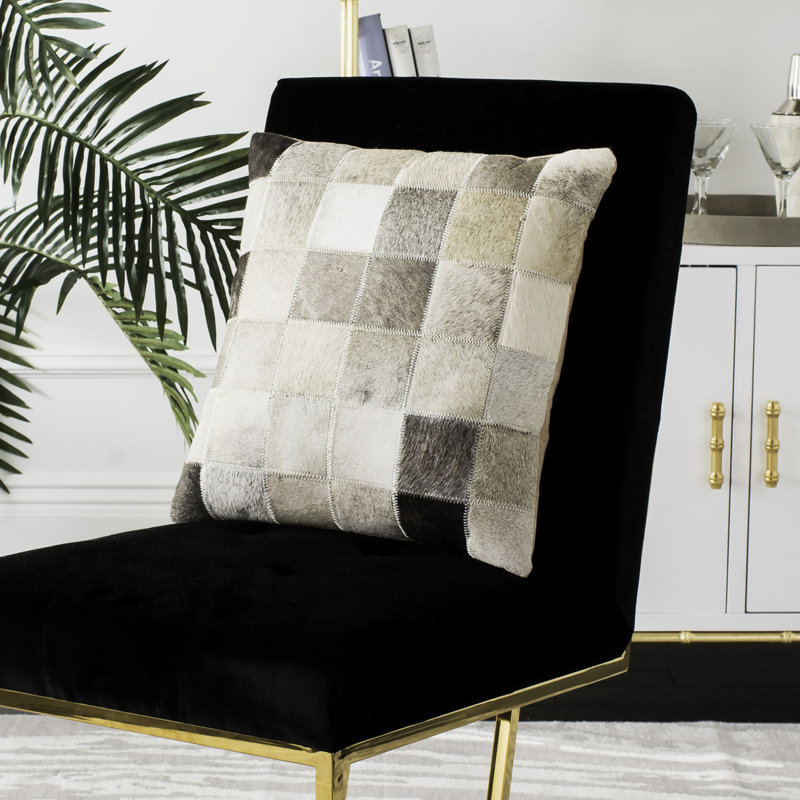 Avarayr Geometric Cowhide Throw Pillow