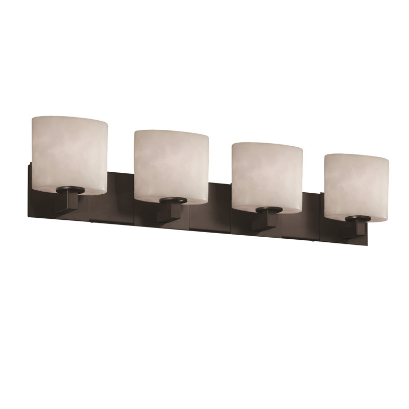 Éclairage pour meuble-lavabo 4 lumières Ainka, Noir mat