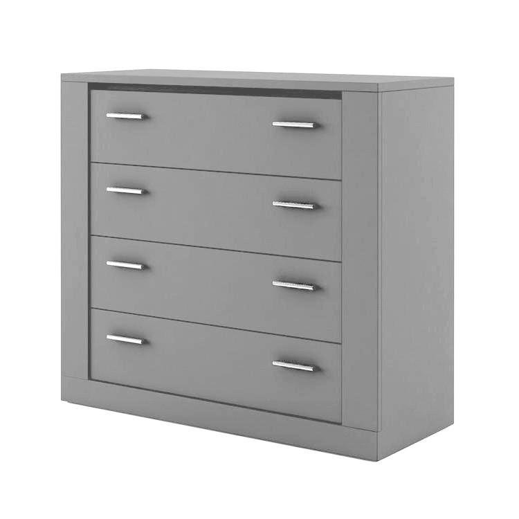 Neeyah 3 Door Manufactured Wood Wardrobe, Grey
