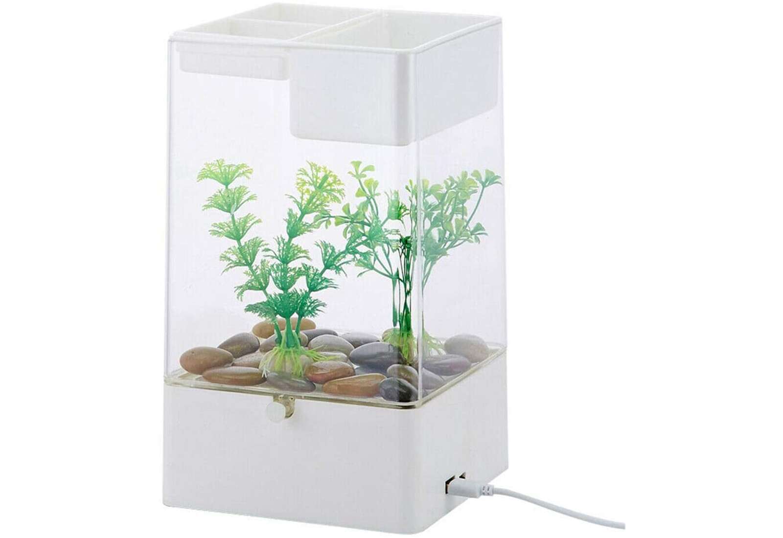 Small Desktop Mini Ecosystem Tank Acrylic Fish Tank