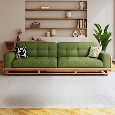 Log - style Corduroy Straight - layout Sofa