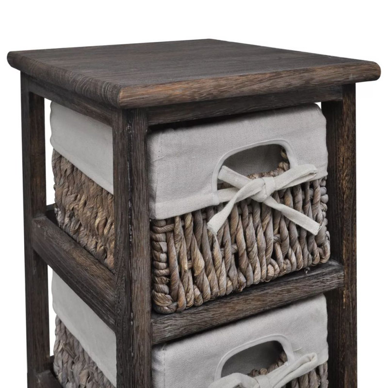 Alidade 3 Drawer Storage Drawer, Brown