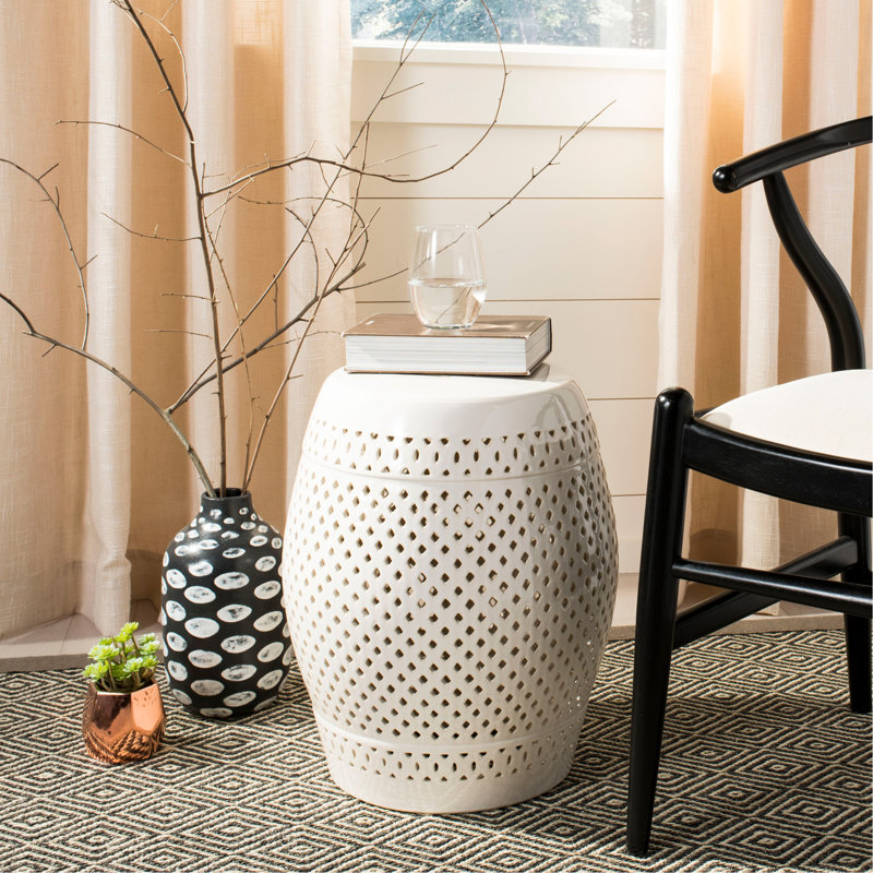 Dionysius Accent Stool, Cream