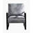 Mid-Century Modern Accent Chair, Durable Square Metal Frame, Plush Upholstery-1158858232