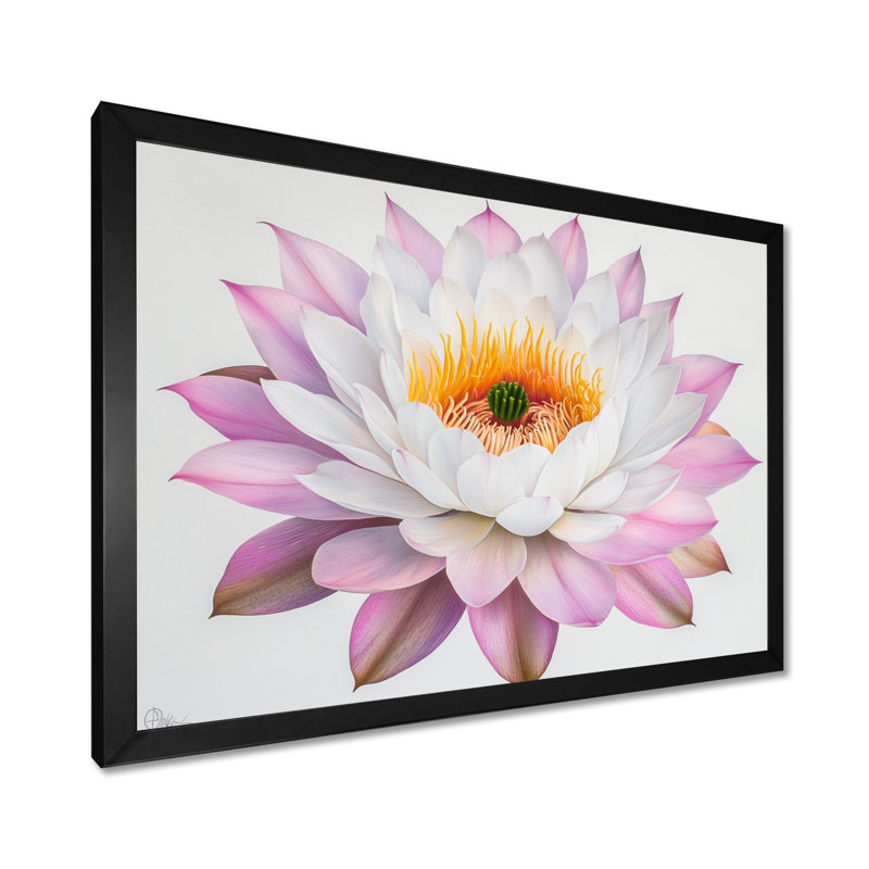 Fleurs de cactus roses - cactus floral, Reproduction encadrée d'une seule photo sans pass, H 30 po x l 40 po, Noir