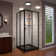 Cornerview 42" W x 42" D x 74.75" H Framed Square Sliding Shower Enclosure with Base Included