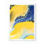 Composition abstraite en jaune et bleu VII - peinture sur toile-60161125-60161128