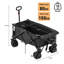 Trolley On Wheels, 180L Folding Camping Trolley Wagon With Adjustable Handle & Cup Holder,Blue-122635394
