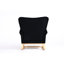 Chaise berçante de style Mid-Century avec velours fin et pieds en bois, pour chambre à coucher, capacité de poids de rembourrage élégant et confortable de 250 lb-2031801485