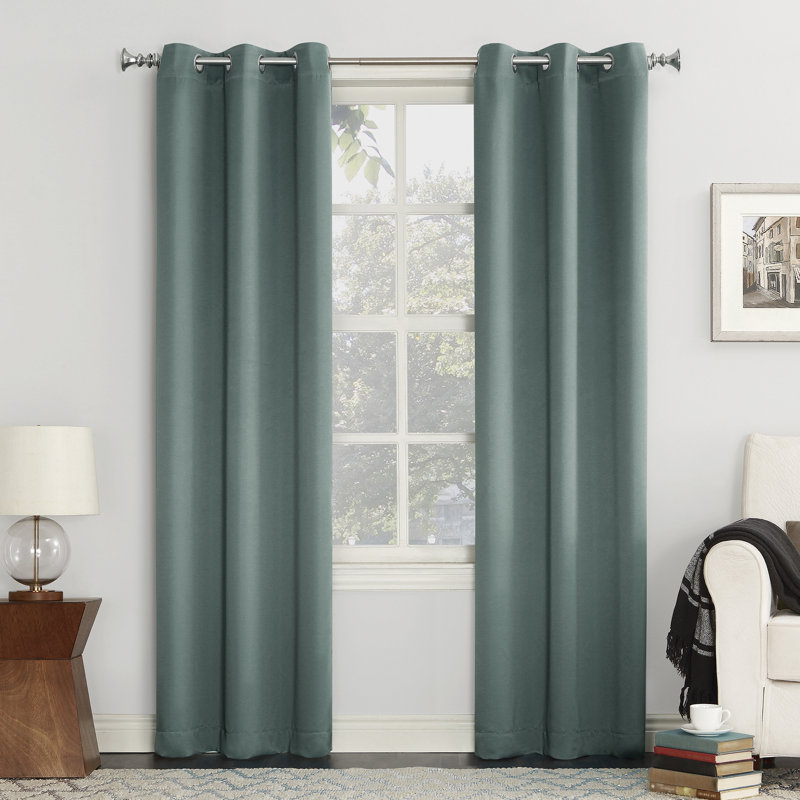 Burrier Wayfair Basics Blackout Grommet Curtain Panel, Mineral, 54" W x 95" L
