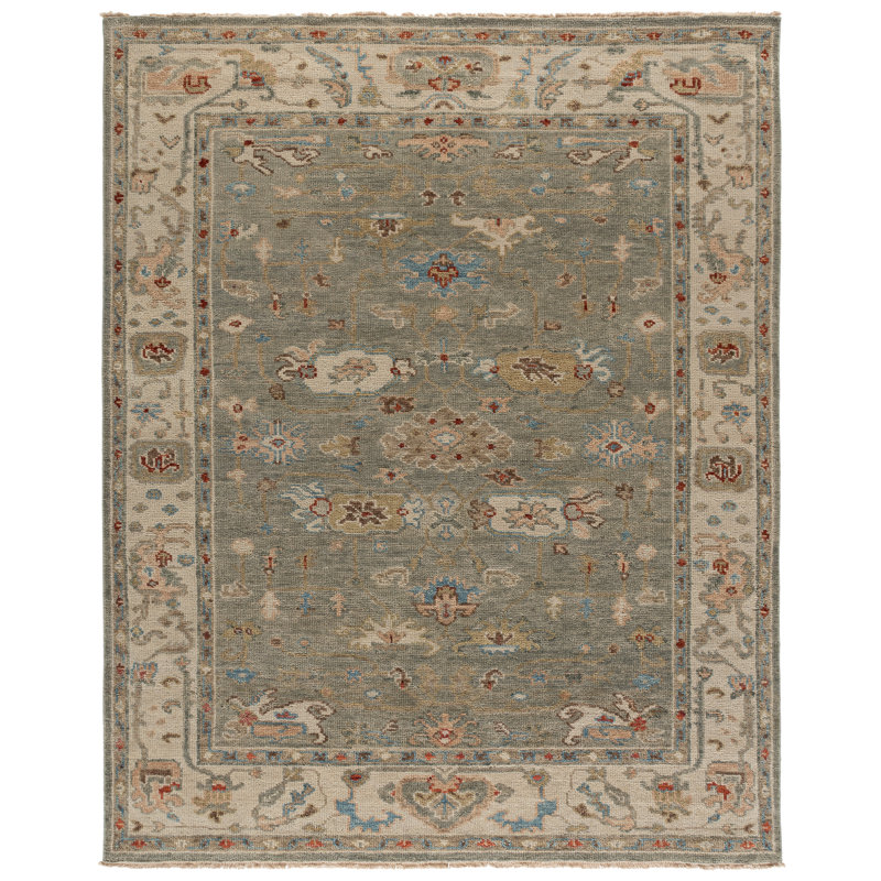 Samarkand 144 Area Rug In Grey / Ivory, Rectangle 8' x 10'
