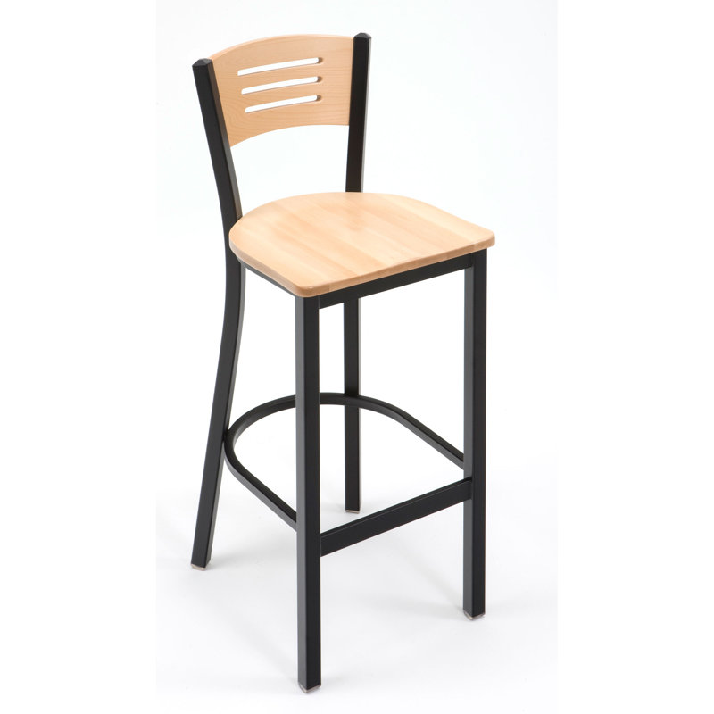 Solid Wood 30" Bar Stool, Natural