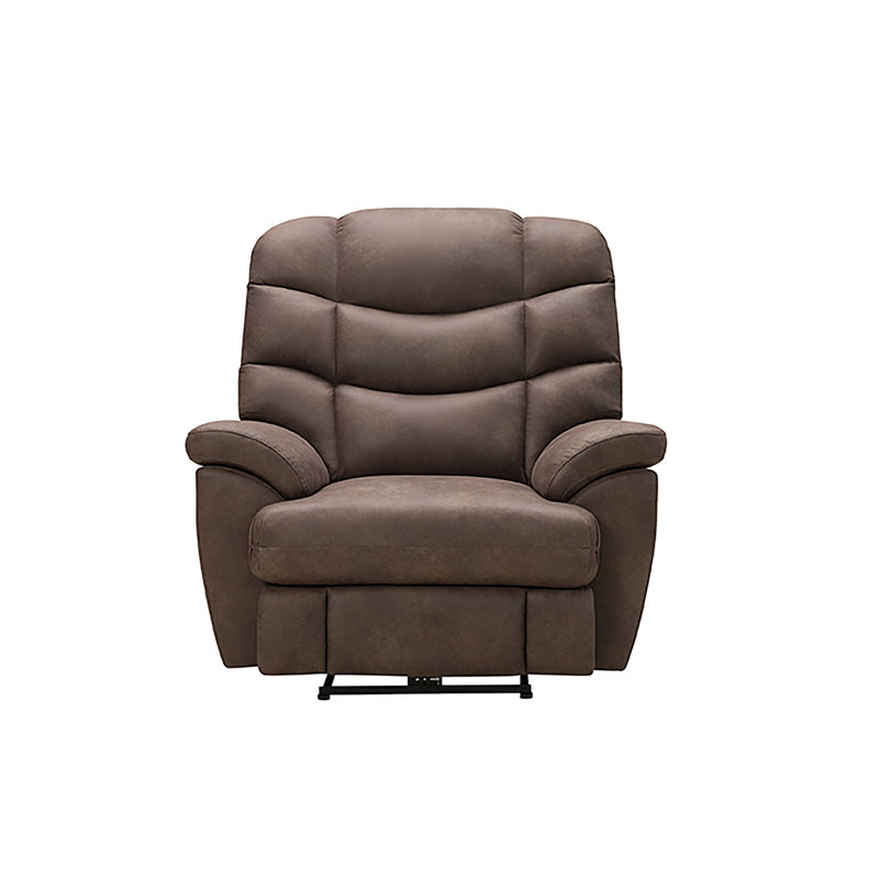 Fauteuil inclinable et oscillant rembourré Sondrea, Café