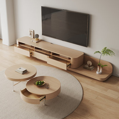 Meuble télé moderne en bois manufacturé beige