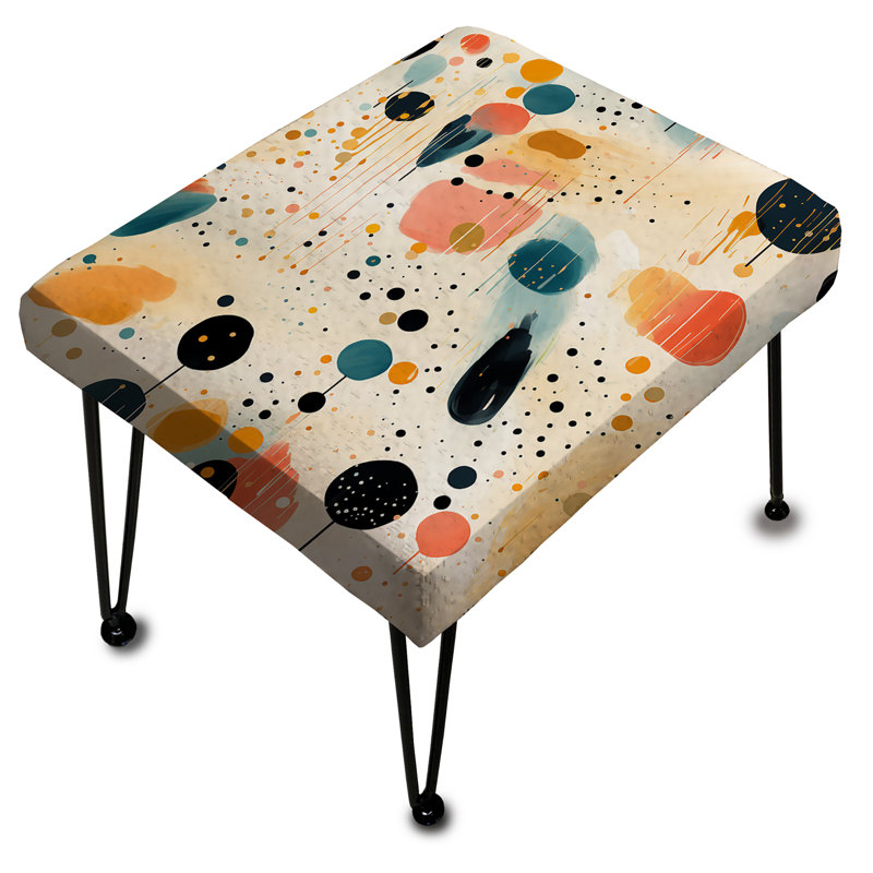 Artistic Whimsy Polka Dots Pattern - Polka Dots Rectangle Ottoman