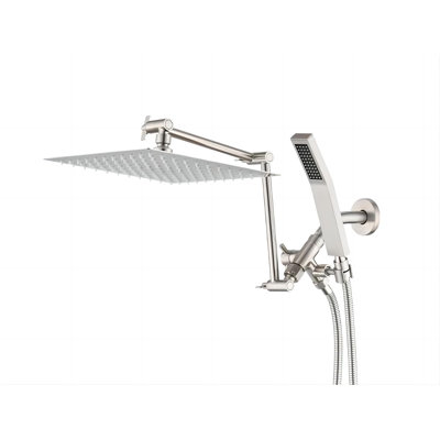 Pomme de douche double tout en métal