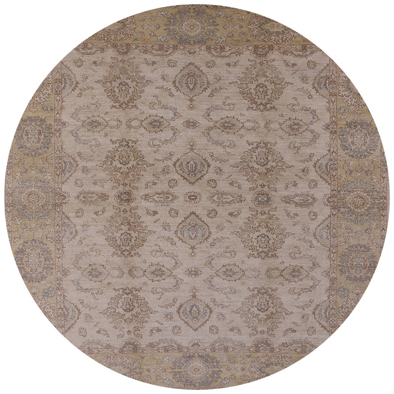 Beulaville Oriental Indoor Rug, Round 5'