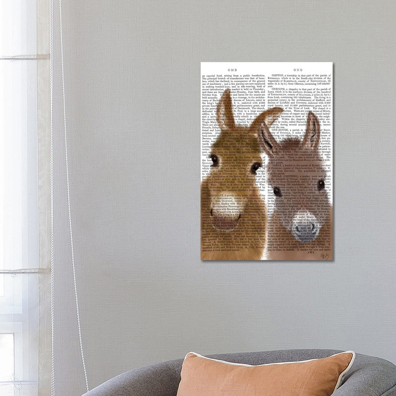 Donkey Duo, Looking At You Book by Fab Funky - Wrapped Canvas Gallery-Wrapped Canvas Giclée