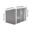 Metal garbage room with sloped roof