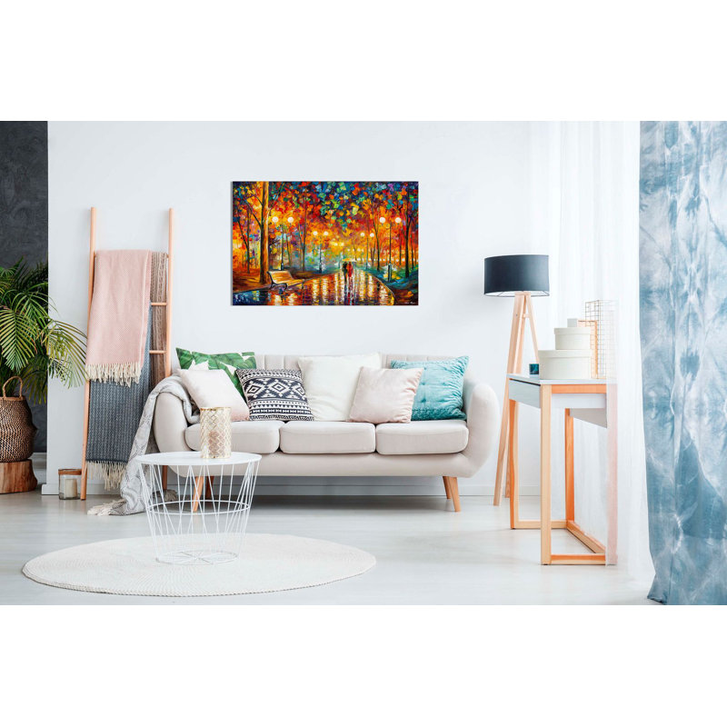 Rains Rustle II By Leonid Afremov - Wrapped Canvas Print, 61cm H x 91cm W