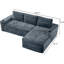 Canapé modulaire 104 po Cloud, canapé modulaire moderne avec assise profonde, méridienne en L en velours côtelé pour salon, aucun assemblage requis-729562045-729562047