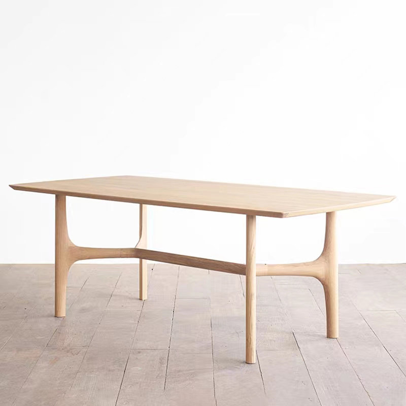 Strathern Oak Solid Wood Dining Table, 35.43" W x 78.74" L