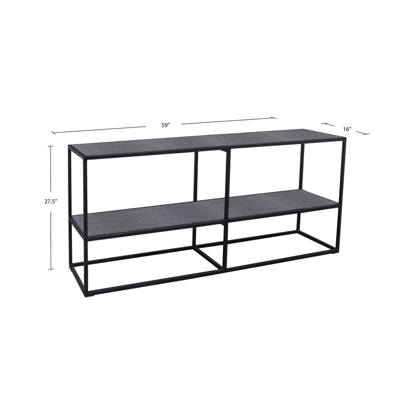 59" Volterra Concrete & Steel Console Table