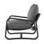 Chaise de salle à manger Blaire revêtue de tissu avec structure en métal-848356774
