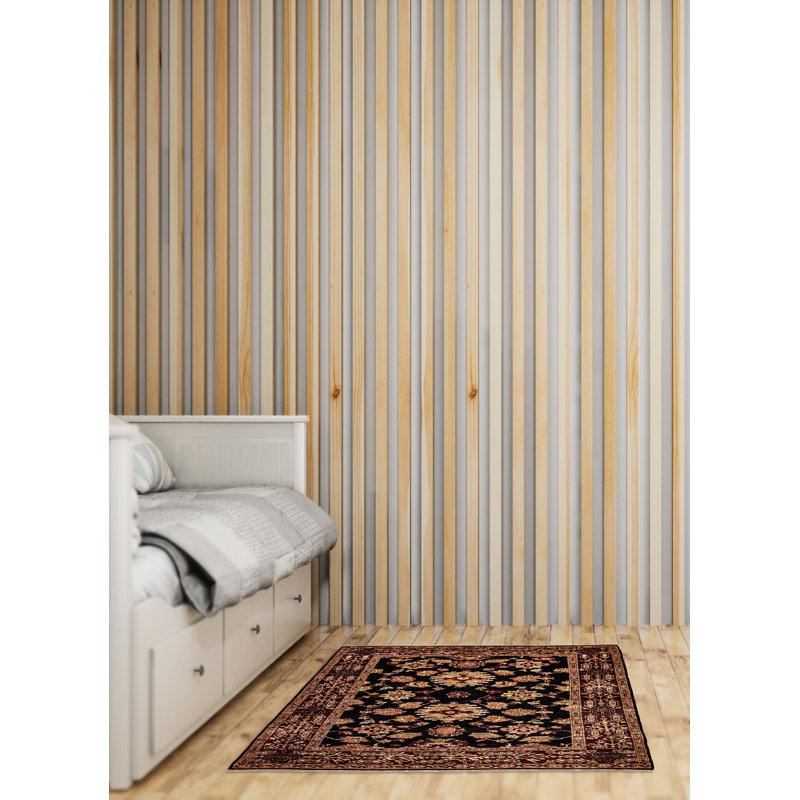 Tapis noir 145 cm x 168 cm