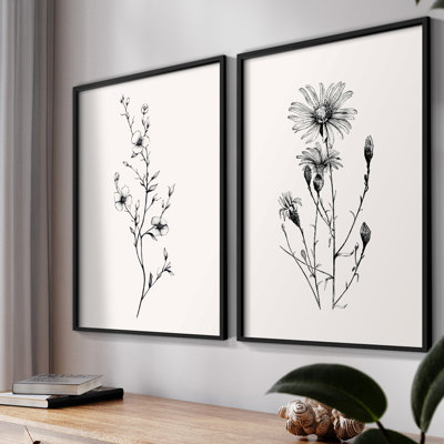 " Vintage Floral XXIX " 2 - Pieces