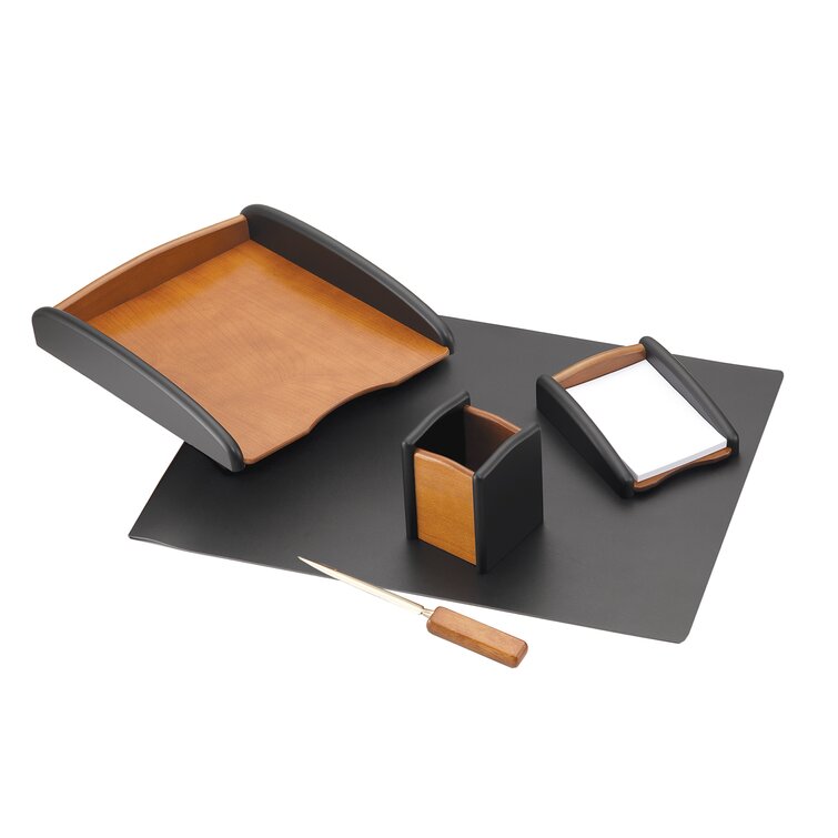 Rebrilliant Novak Wood Desk Organizer Set 