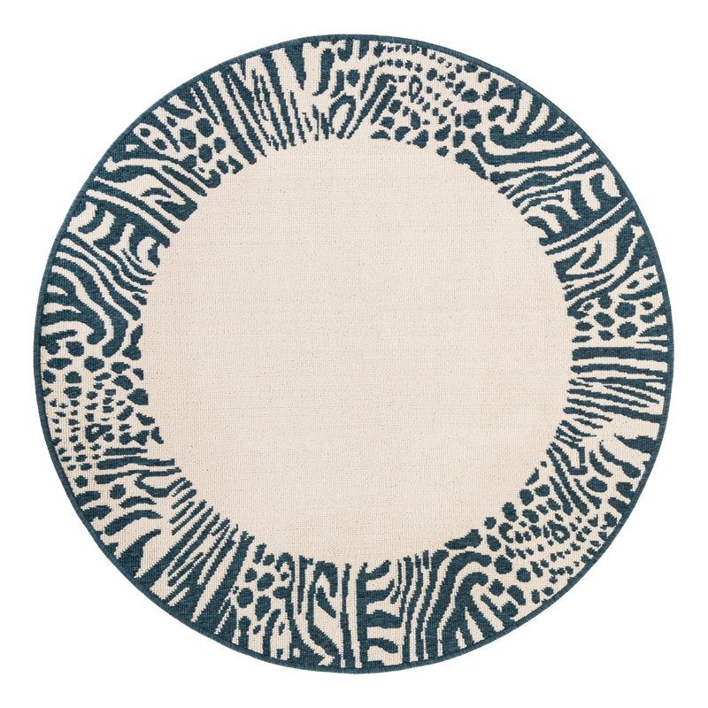 Gurjot Indoor/Outdoor Area Rug, Round 4'1"