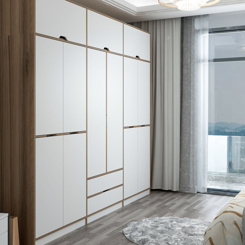 Elina Manufactured Wood Wardrobe, White