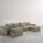 Boneless 6 - Piece Upholstered Chenille Modular Sectional Sofa with Removable Ottoman– Fully Compressed, No Assembly Required-293260422