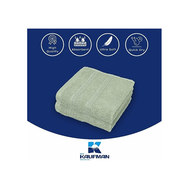 Genadijus 100% Cotton Midweight Washcloth, Sage Green