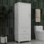 Armoire de rangement de salle de bain de 61,4 pouces de hauteur autoportante avec deux tablettes réglables-696405507