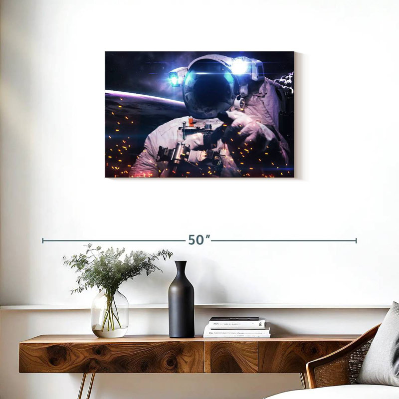 Oberle Glowing Astronaut, 20" H x 30" W