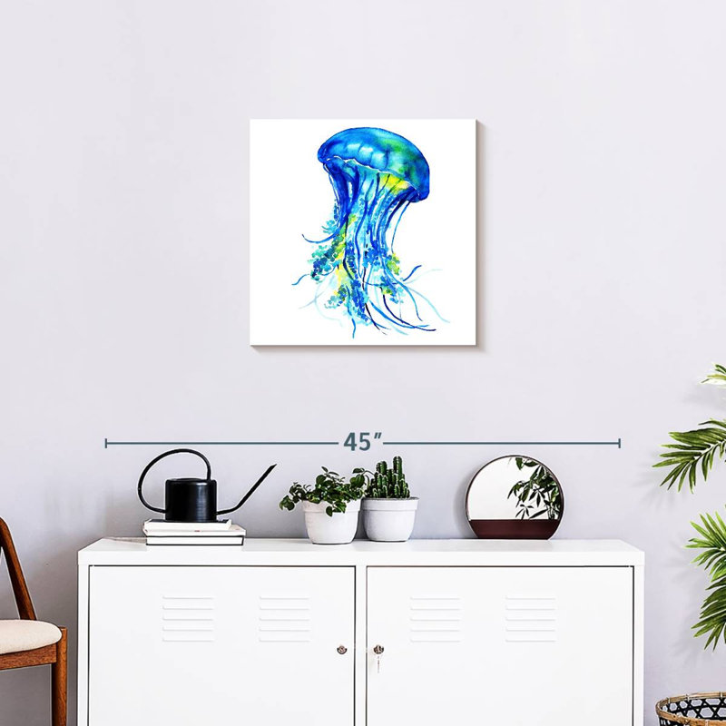 Crowle - méduse verte bleue, H 20 po x l 20 po