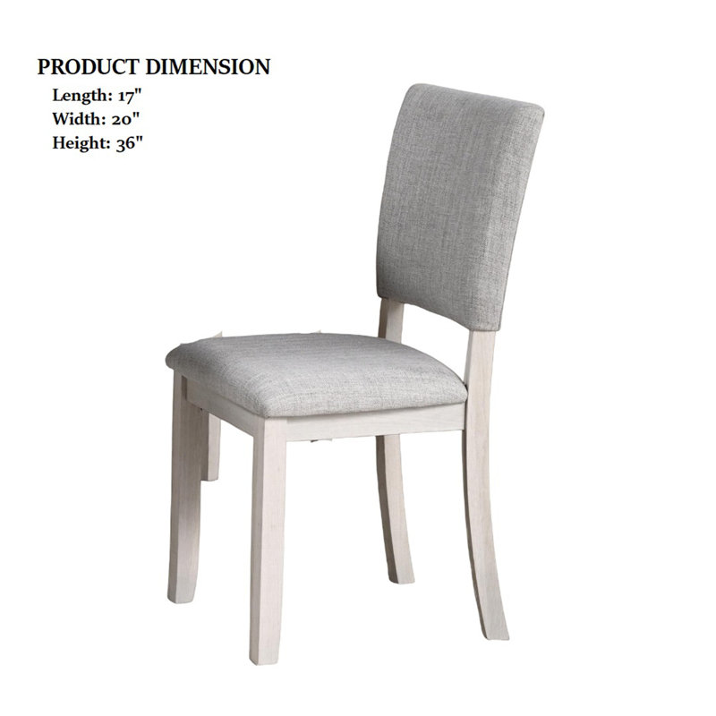 Transitional Style 4pc Side Chair, Grey