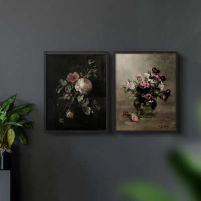 «Vintage Floral V», 2 pièces