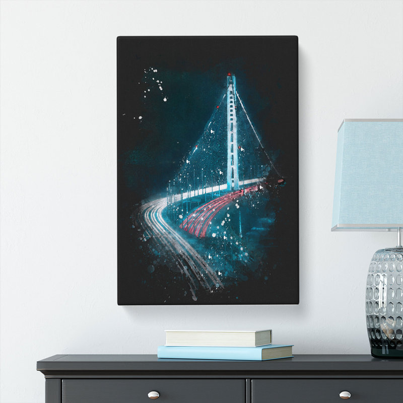 Oakland Bay Bridge in San Francisco - Wrapped Canvas, 76cm H x 50cm W x 3cm D