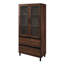 Jimi Glass Door China Cabinet with Lower Drawer Storage-1300721697