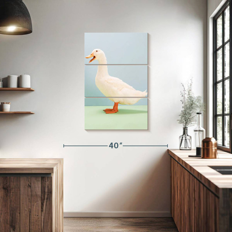 Brampt Quacking White Duck, 38" H x 24" W