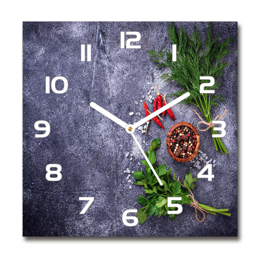 Analoge Wanduhr Herbs and Spices 60 cm Geräuschlos