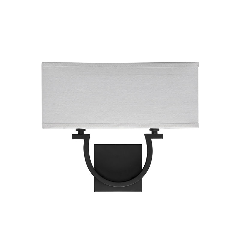 Carlisle 2-Light Dimmable Armed Sconce, Black