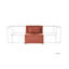 1 Seater Corduroy Seating Component-306819794