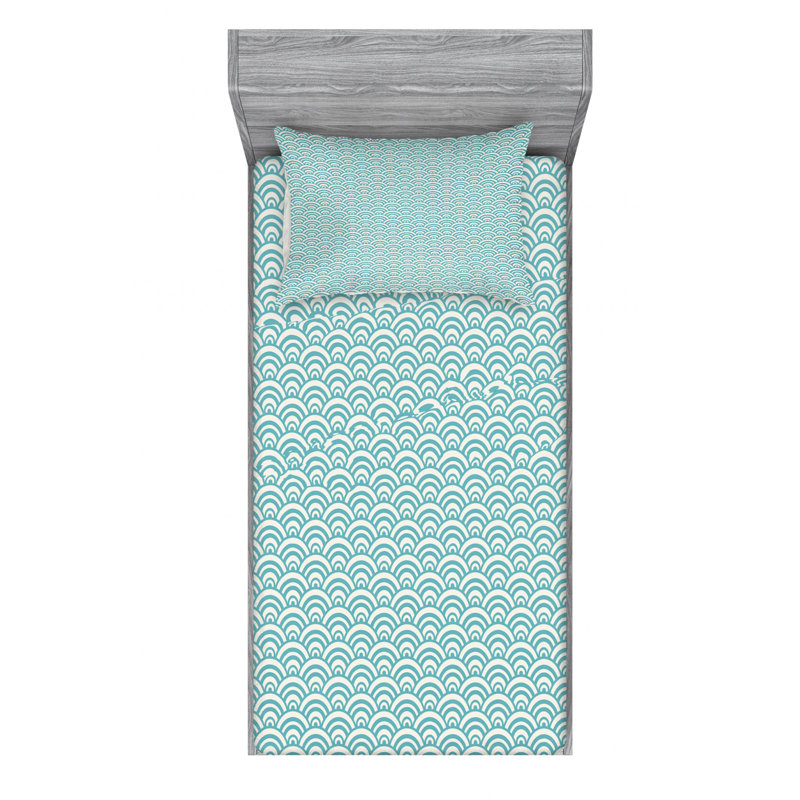 Ensemble de draps Bubbles in High Seas, Ensemble de draps pour lit simple avec drap-housse