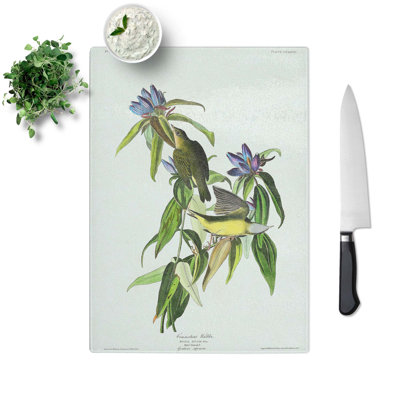 Tempered Glass Connecticut Warbler Birds Chopping Board
