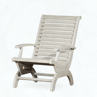 Chaise en bois d'eucalyptus avec traîneau